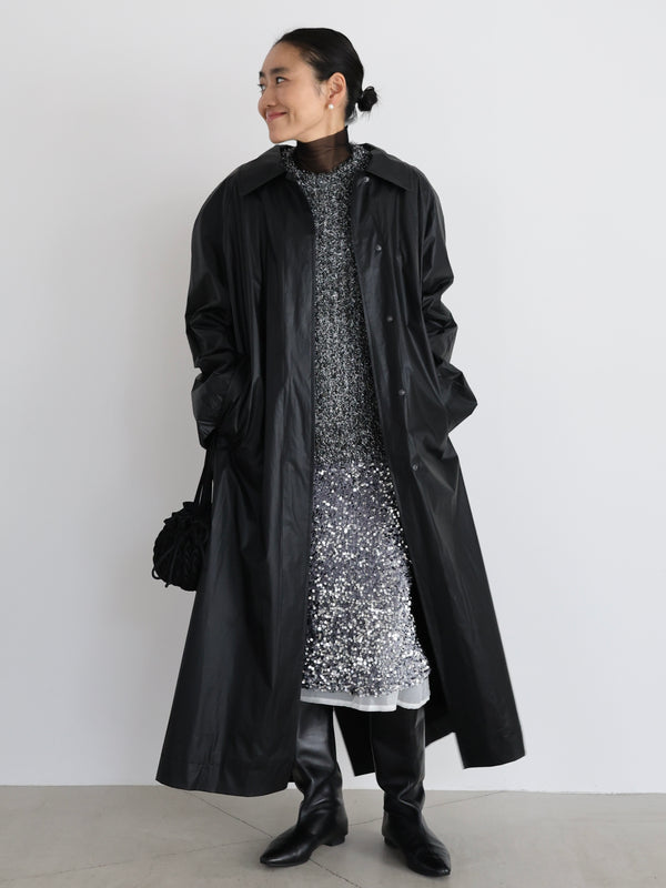 COATED LONG TRENCH COAT