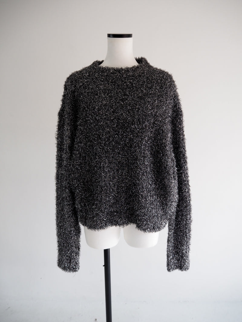 【阪急うめだ本店 POP UP】GLITTER ROUND NECK KNIT (GREY)