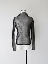 pin dot see through long tee