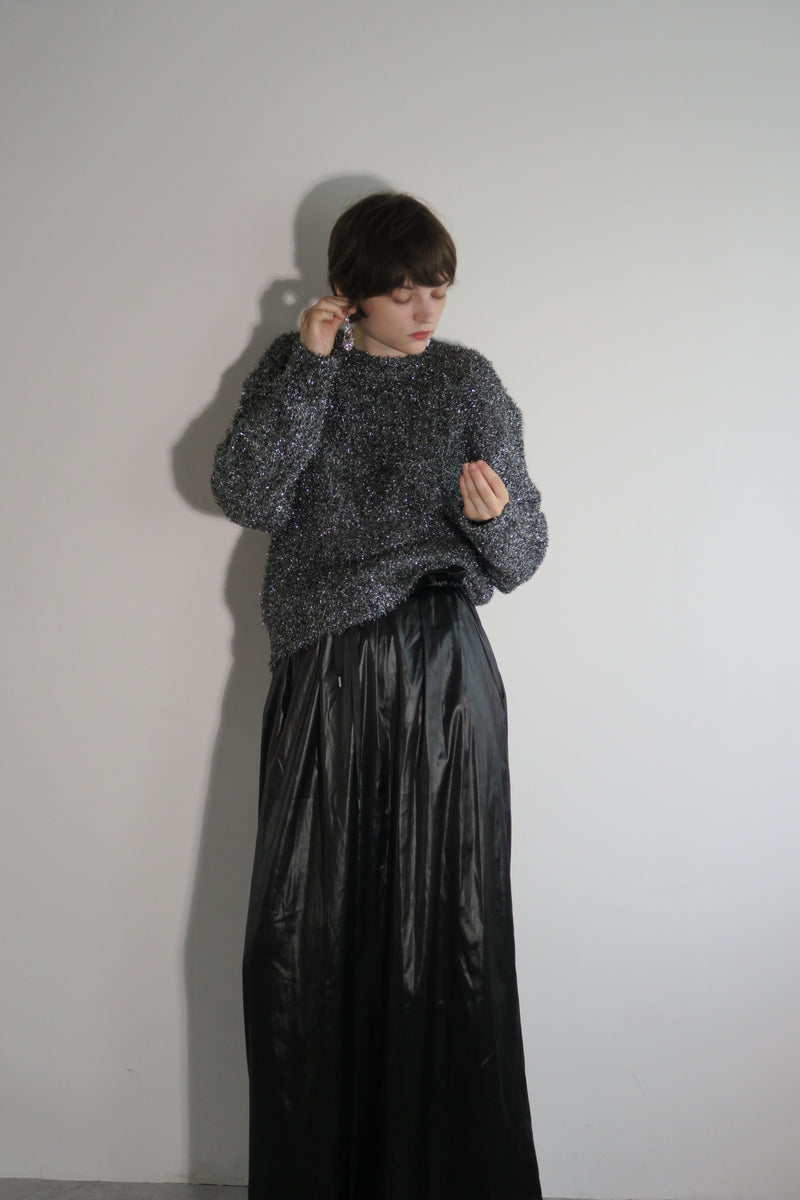 【阪急うめだ本店 POP UP】GLITTER ROUND NECK KNIT (GREY)