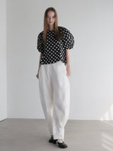 polka dot blouse