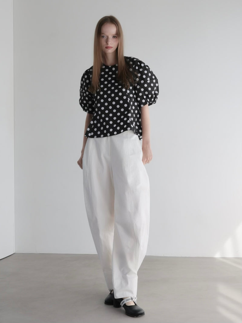 polka dot blouse