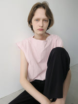 cropped balloon sleeveless tops