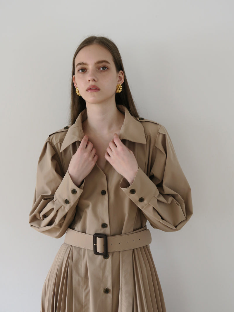 2WAY PLEATS TRENCH COAT