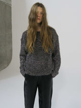 【阪急うめだ本店 POP UP】GLITTER ROUND NECK KNIT (GREY)