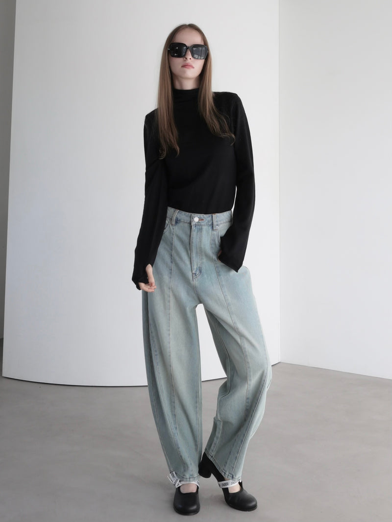 THUMBHOLE TURTLE NECK KNIT