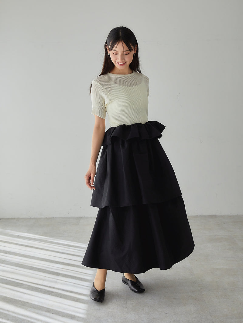VOLUME UP FLARE SKIRT