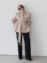 HIGH NECK TRENCH JACKET