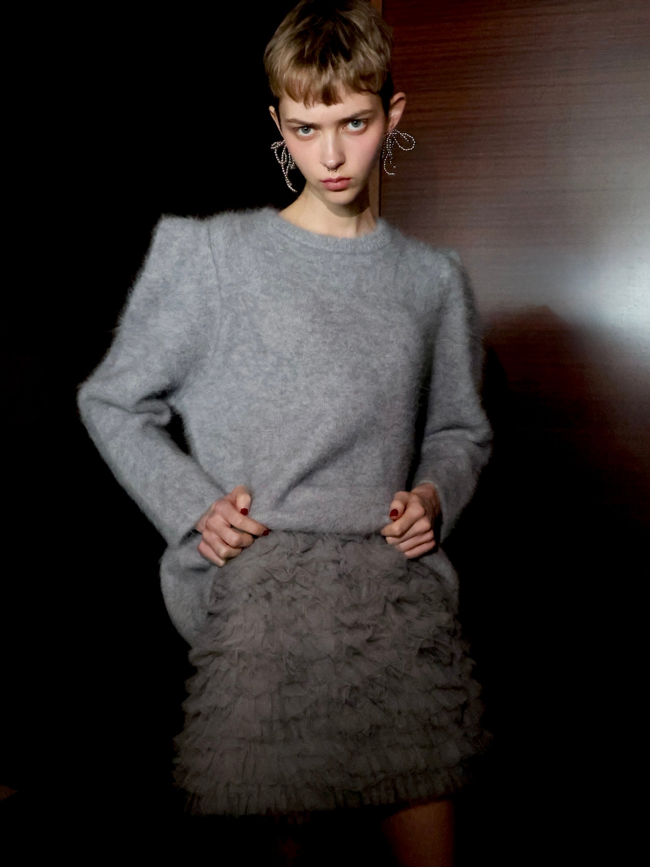 AMOMMAアモマWOOL PUFF SHOULDER KNIT AMOMMA（アモマ） ニット セーター wool puff shoulder knit