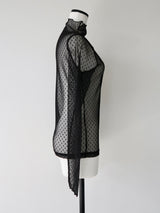 pin dot see through long tee
