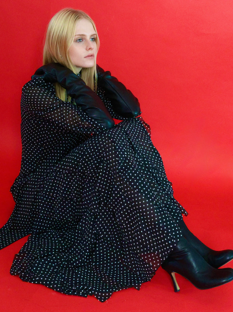 【伊勢丹新宿店先行発売】ADELE DOT CIFFON TIE DRESS