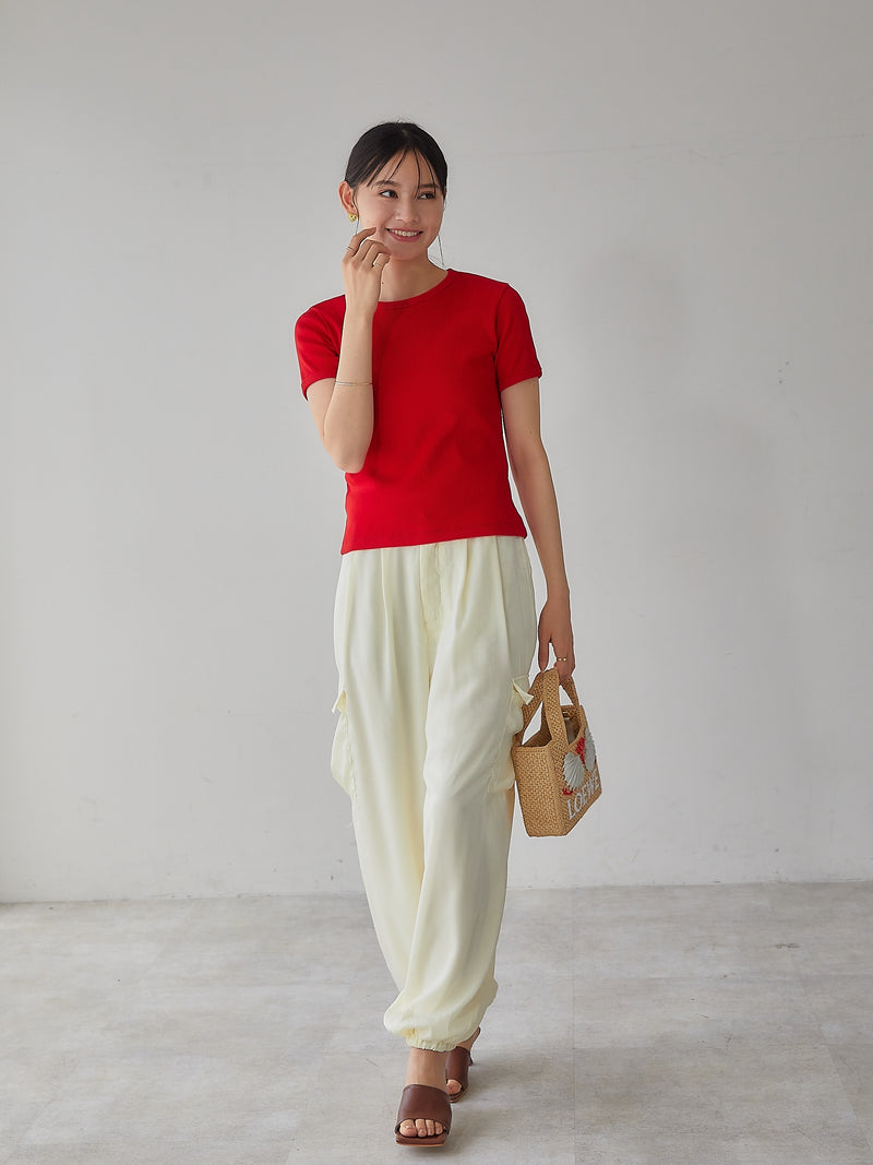 SATIN CARGO PANTS
