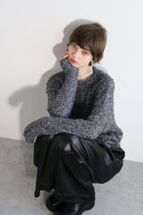 【阪急うめだ本店 POP UP】GLITTER ROUND NECK KNIT (GREY)