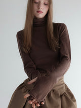 THUMBHOLE TURTLE NECK KNIT