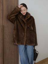 MINK LIKE FUR JACKET COAT