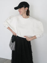 puff sleeve sweat - 裏起毛 -