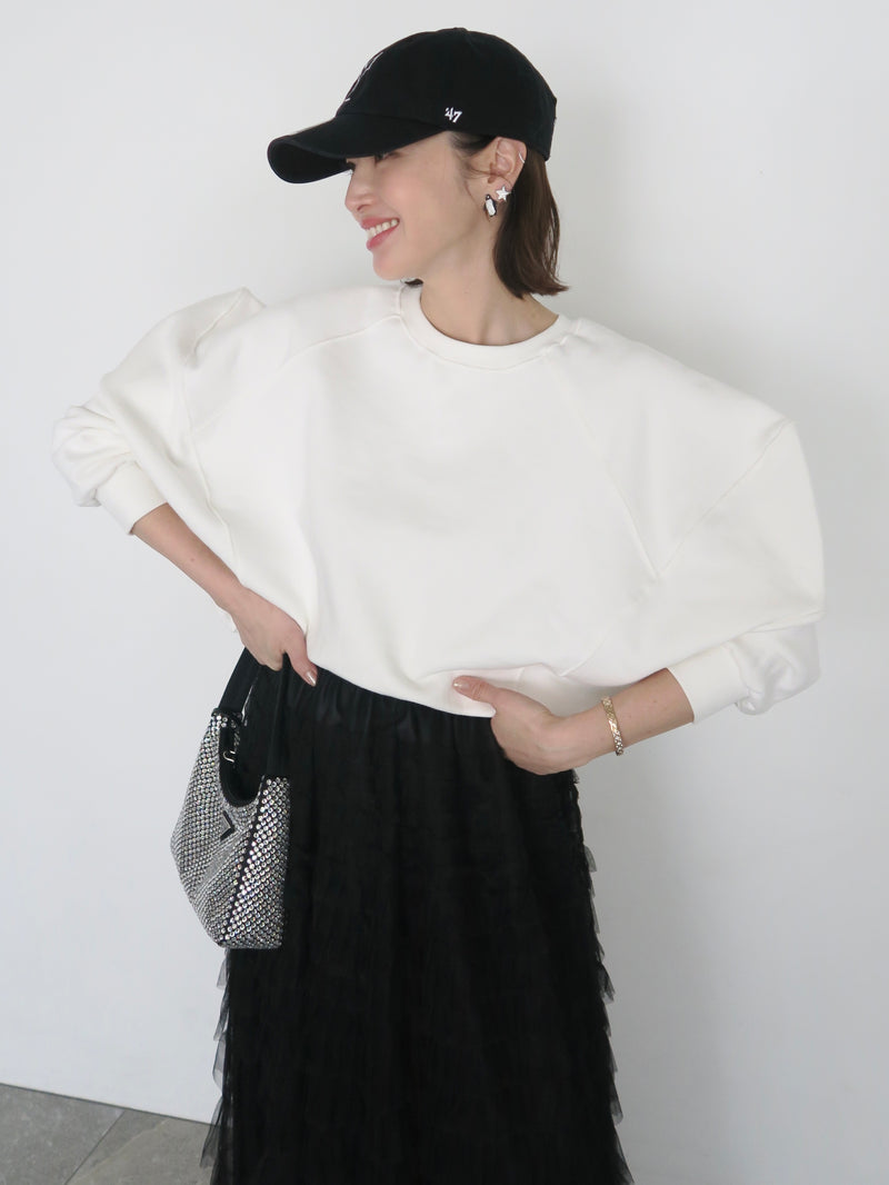 puff sleeve sweat - 裏起毛 -