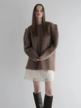 WOOL PUFF SHOULDER KNIT