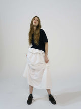 VOLUME UP FLARE SKIRT(WHITE)