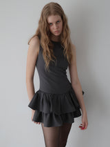 FRILL HEM MINI DRESS