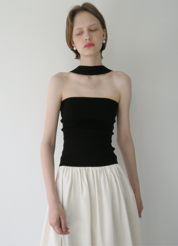 未使用 OMMO GATHER POCKET BARE TOP ベアトップ SAMPLE SALE ] NECK BELT KNIT BARE TOP – AMOMMA