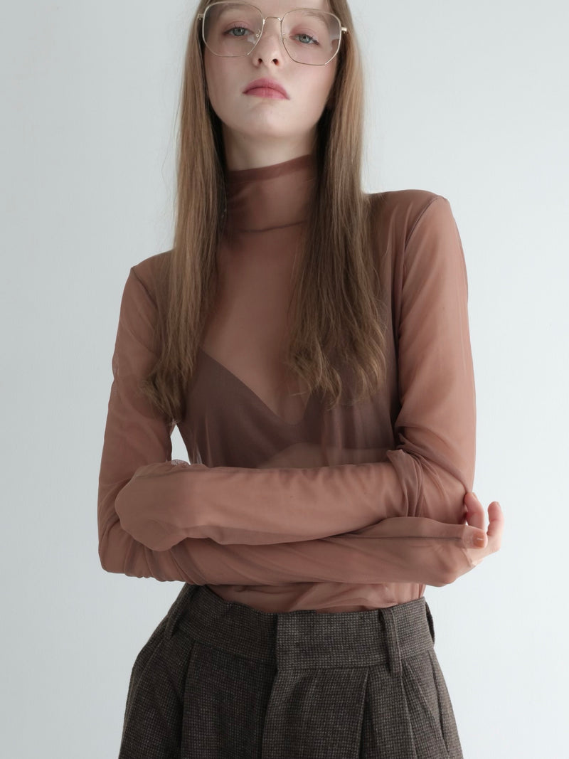 long sleeve sheer tops