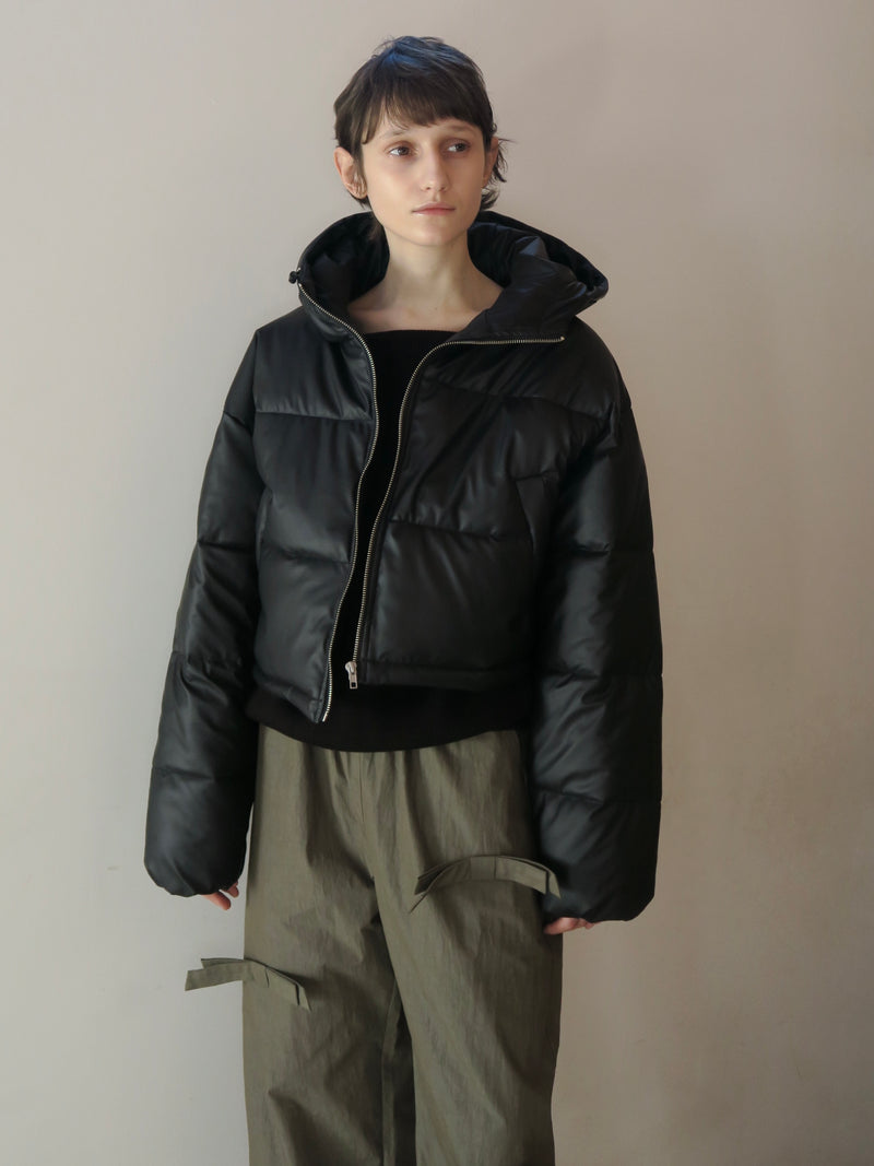 VOLUME HOODIE SHORT DOWN JACKET