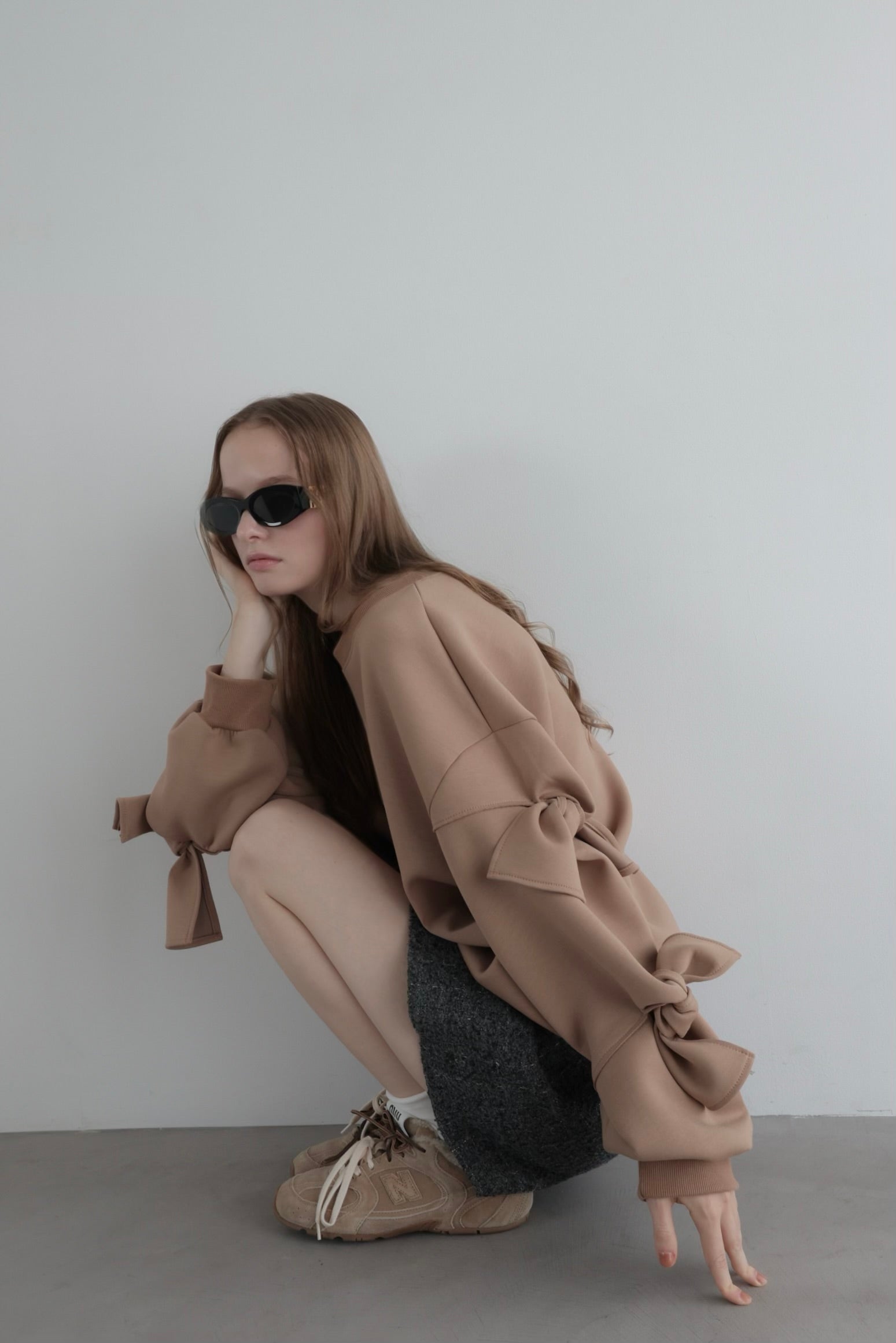 ribbon sleeve sweat – AMOMMA