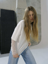 【阪急うめだ本店 POP UP】BACK OPEN LACE TOPS (WHITE)