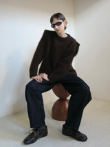 WOOL PUFF SHOULDER KNIT