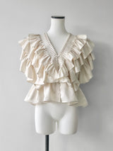 SATIN RAFFLE FRILL TOPS