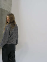 【阪急うめだ本店 POP UP】GLITTER ROUND NECK KNIT (GREY)