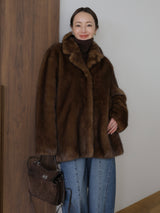 MINK LIKE FUR JACKET COAT
