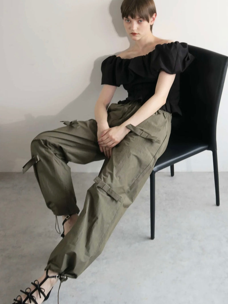 RIBBON CARGO PANTS