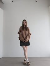 ribbon sleeve sweat