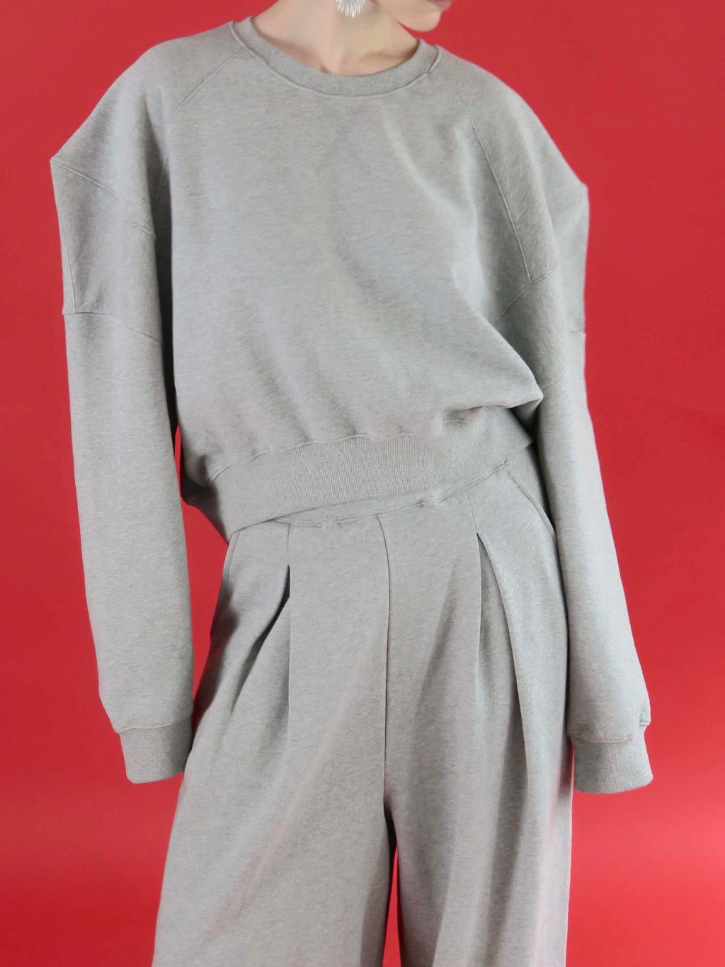 PUFF SLEEVE SWEAT (GREY) – AMOMMA