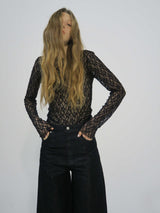 【阪急うめだ本店 POP UP】BACK OPEN LACE TOPS (BLACK)