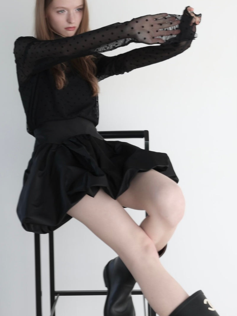 long sleeve sheer tops