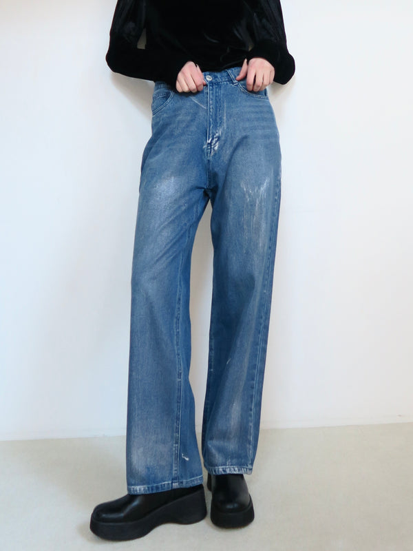 サンプルセール / FOIL DENIM PANTS