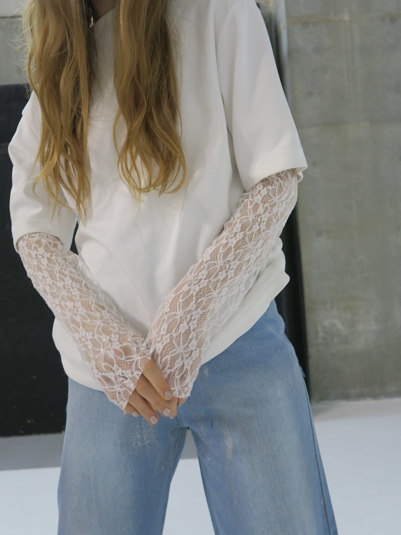 【阪急うめだ本店 POP UP】BACK OPEN LACE TOPS (WHITE)