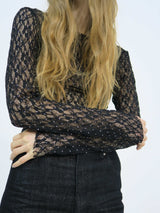 【阪急うめだ本店 POP UP】BACK OPEN LACE TOPS (BLACK)