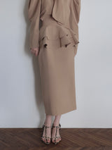frill pencil skirt