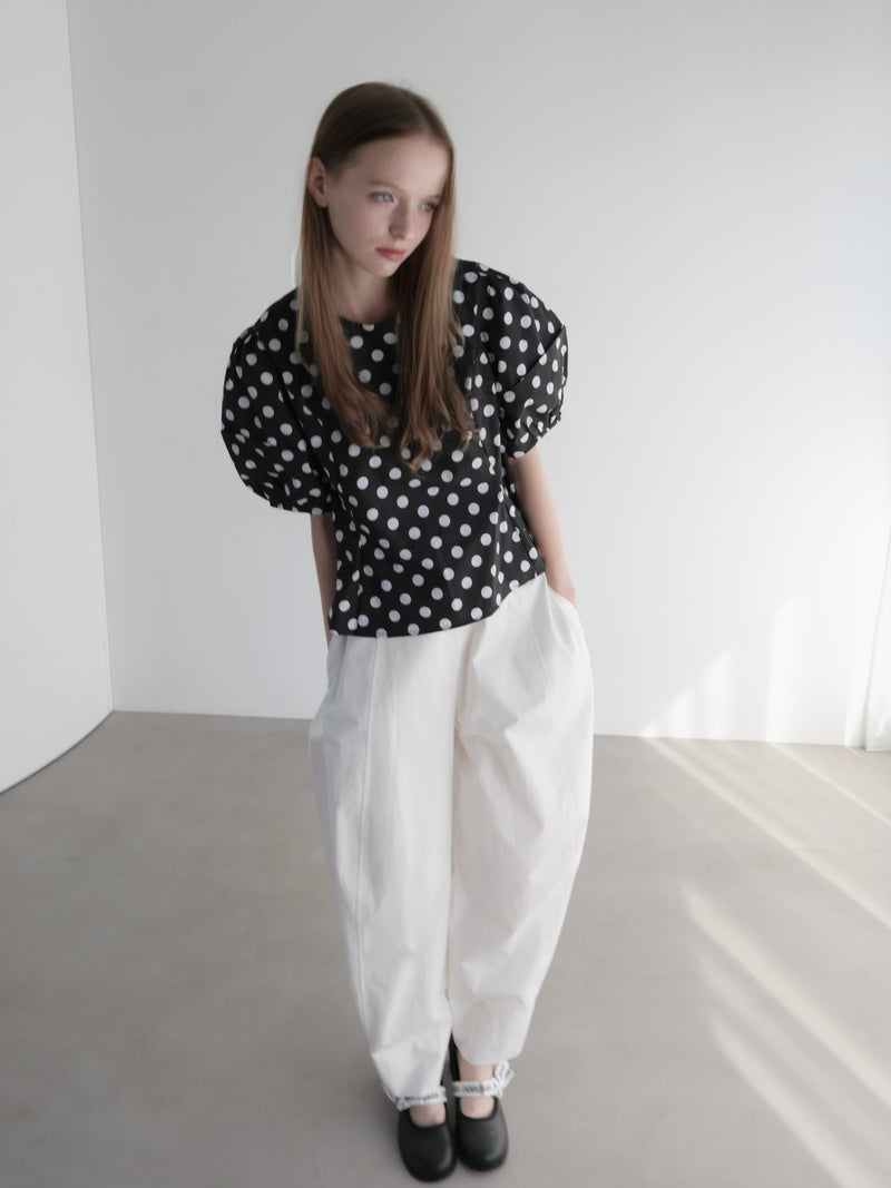 polka dot blouse
