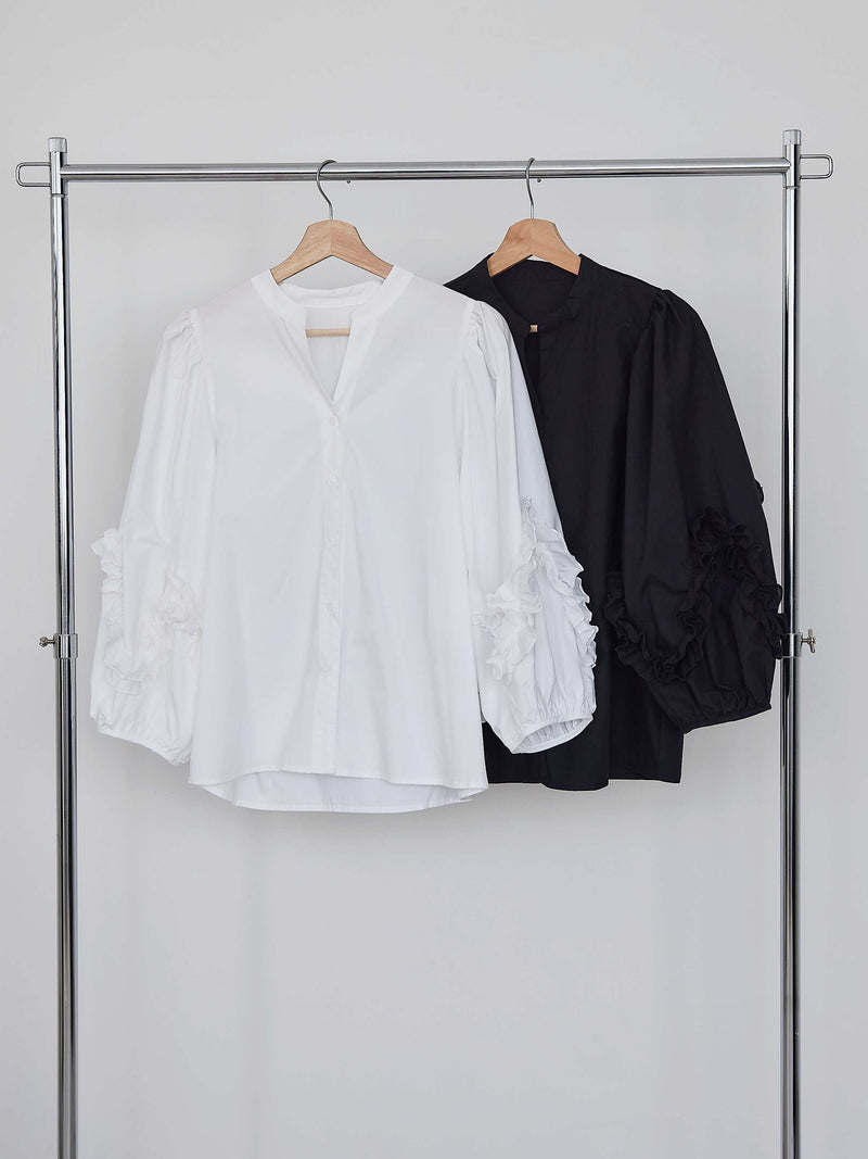FRILL PUFF BLOUSE