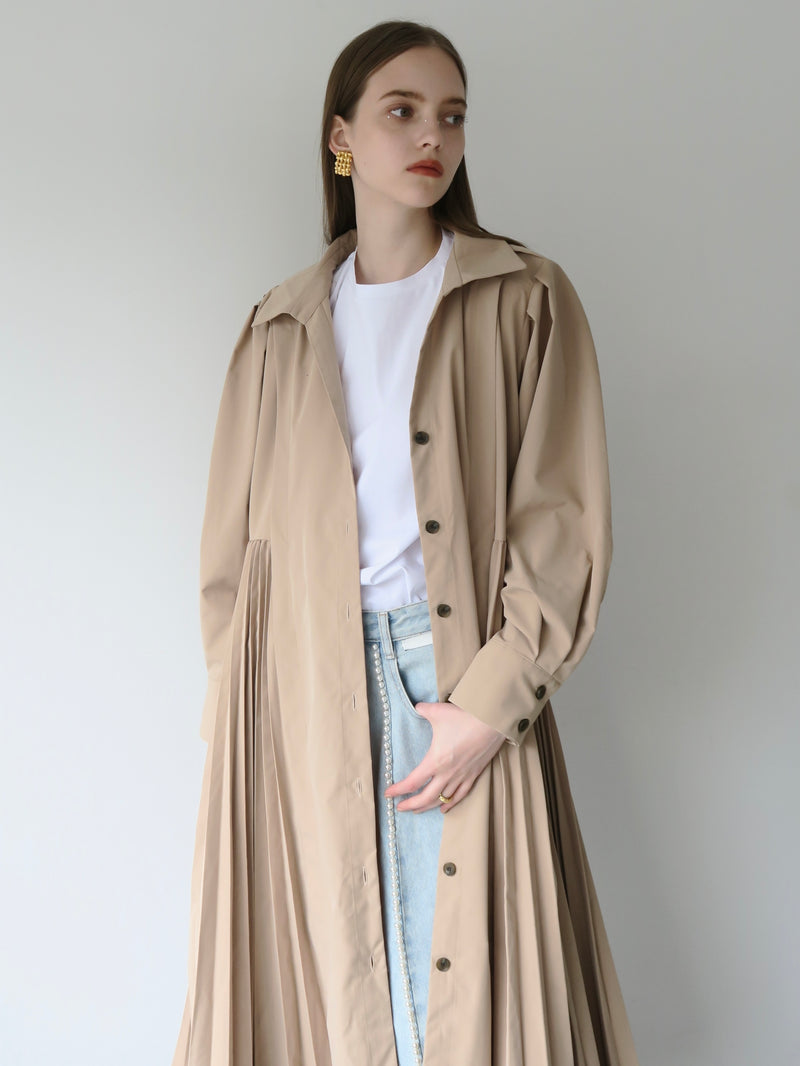 2WAY PLEATS TRENCH COAT