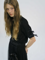 SIDE RIBBON T-SHIRT (BLACK)