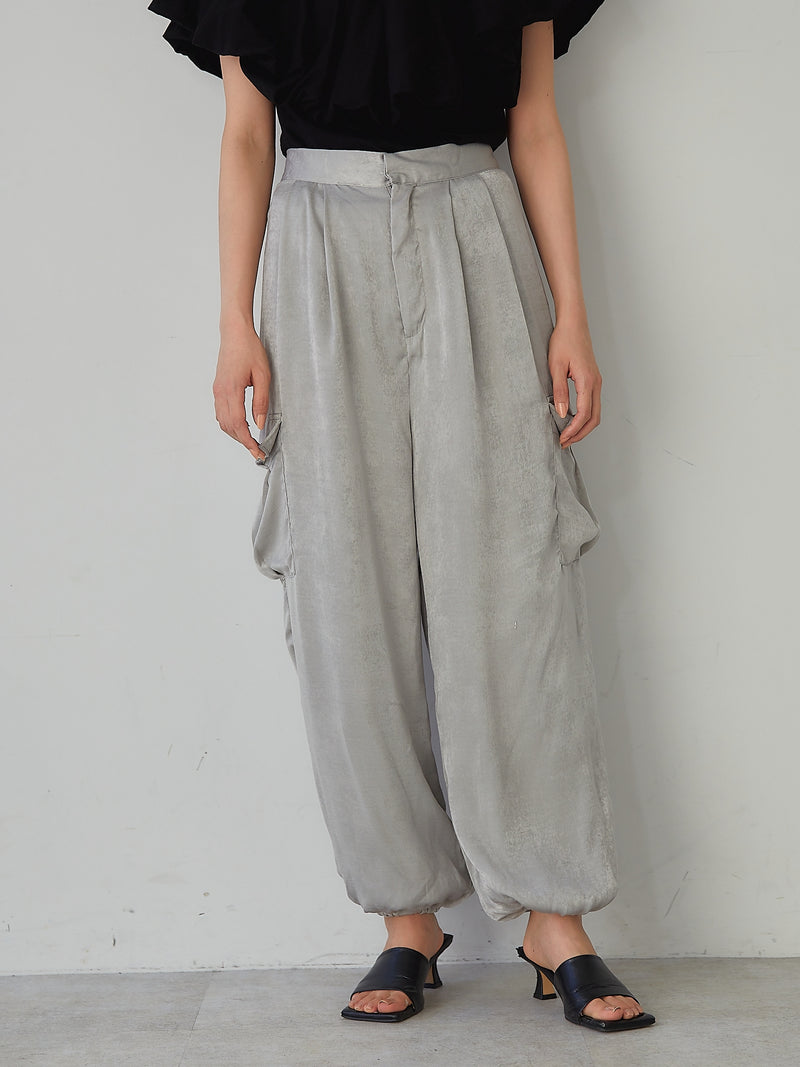 SATIN CARGO PANTS