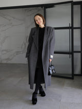 CASHMERE PADDED LONG COAT
