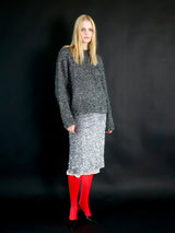 glitter round neck knit