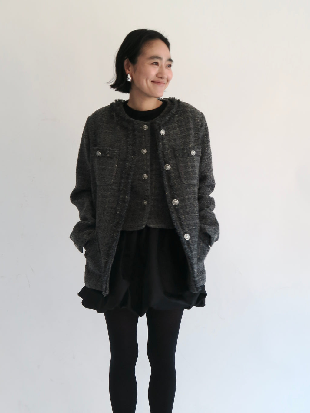 M me eme エムミーエメ Lame tweed combinaison アクセサリー Mee M me eme／Lame tweed combinaison(eme10521